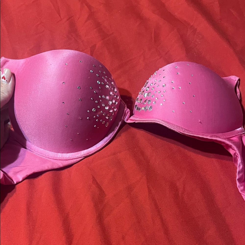 Victoria's Secret Hot Pink Bra with Rhinestones